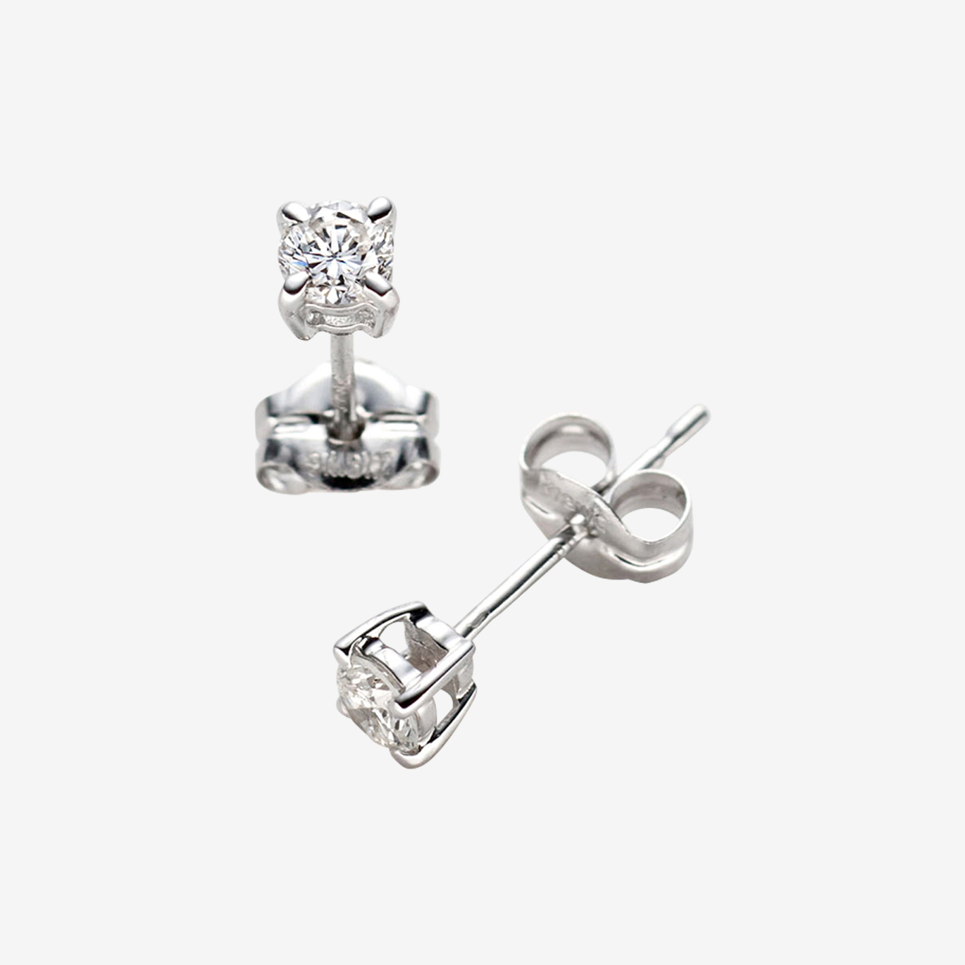 ダイヤモンドソリテールピアス 0.1ct(K18WG)