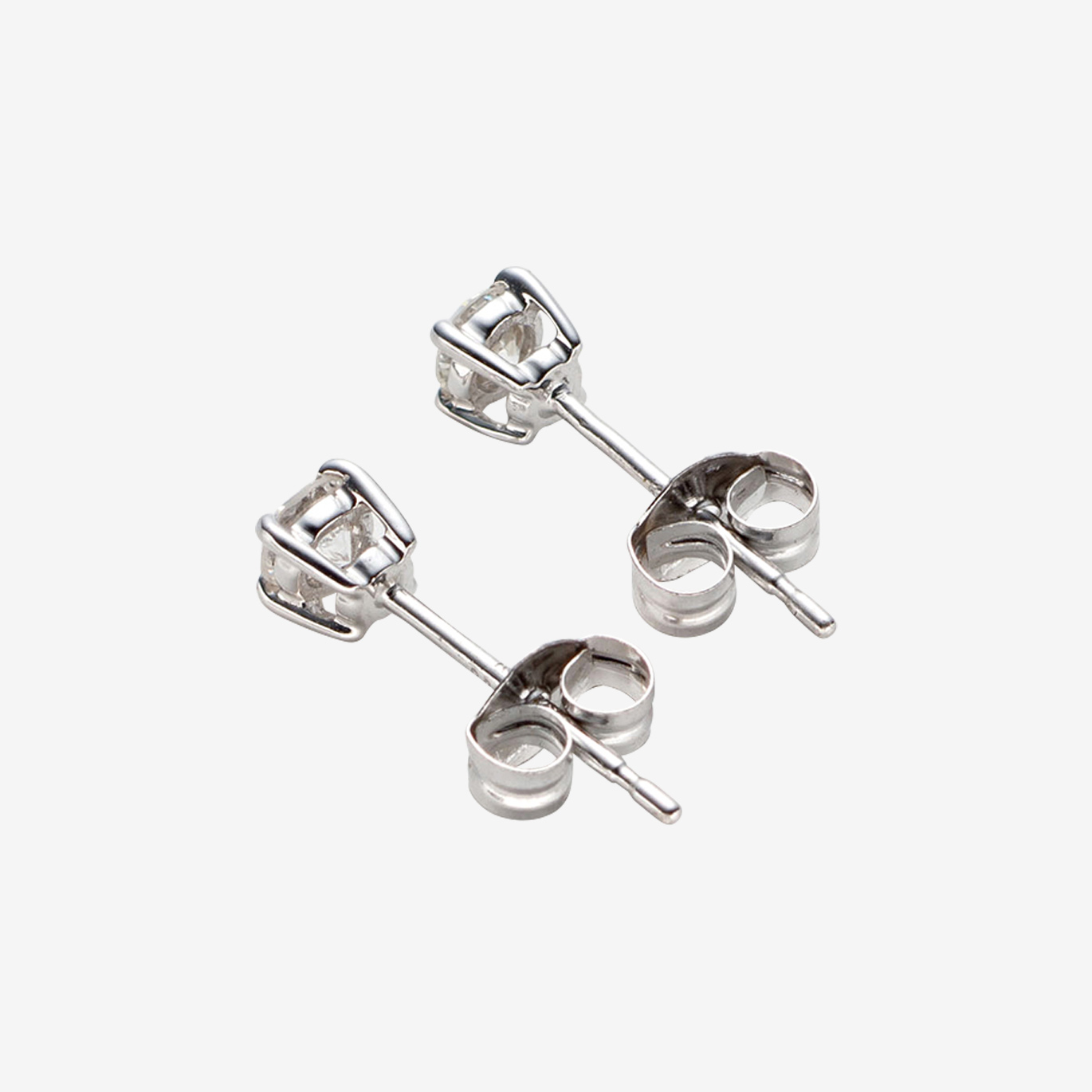 ダイヤモンドソリテールピアス 0.1ct(K18WG)