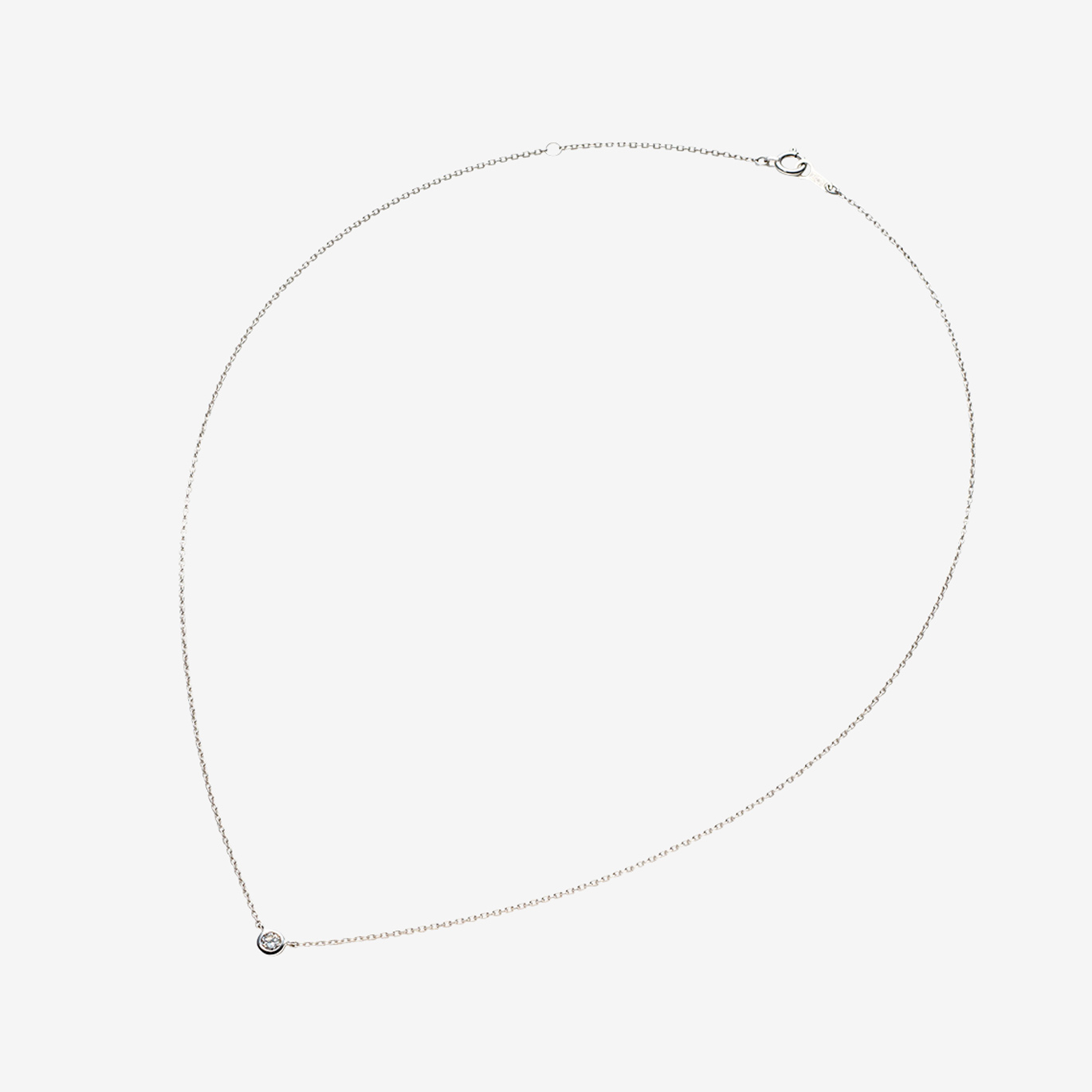 【オーダー商品】’アンプルミエ’ ダイヤモンドネックレス0.12ct(Pt)／納期約2ヶ月