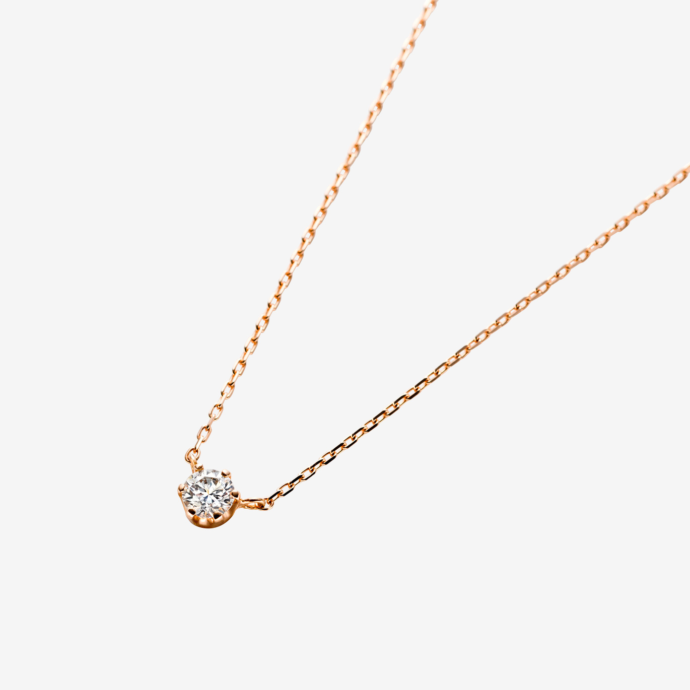 ‘マ ジョリ’ ダイヤモンドネックレス 0.15ct(K18PG)