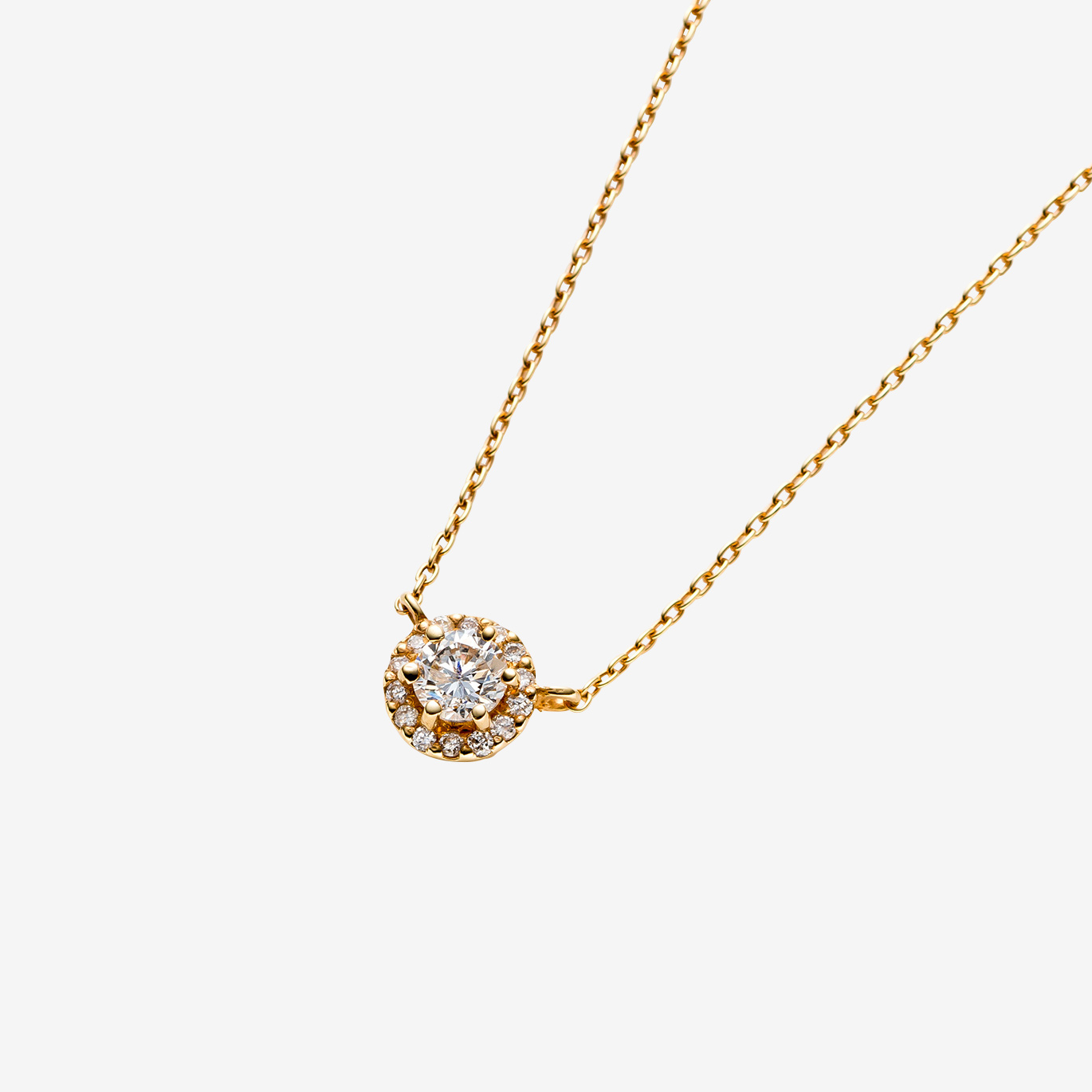 ‘ジョア ドゥ アニヴェルセル’ ダイヤモンドネックレス 0.23ct(K18YG)