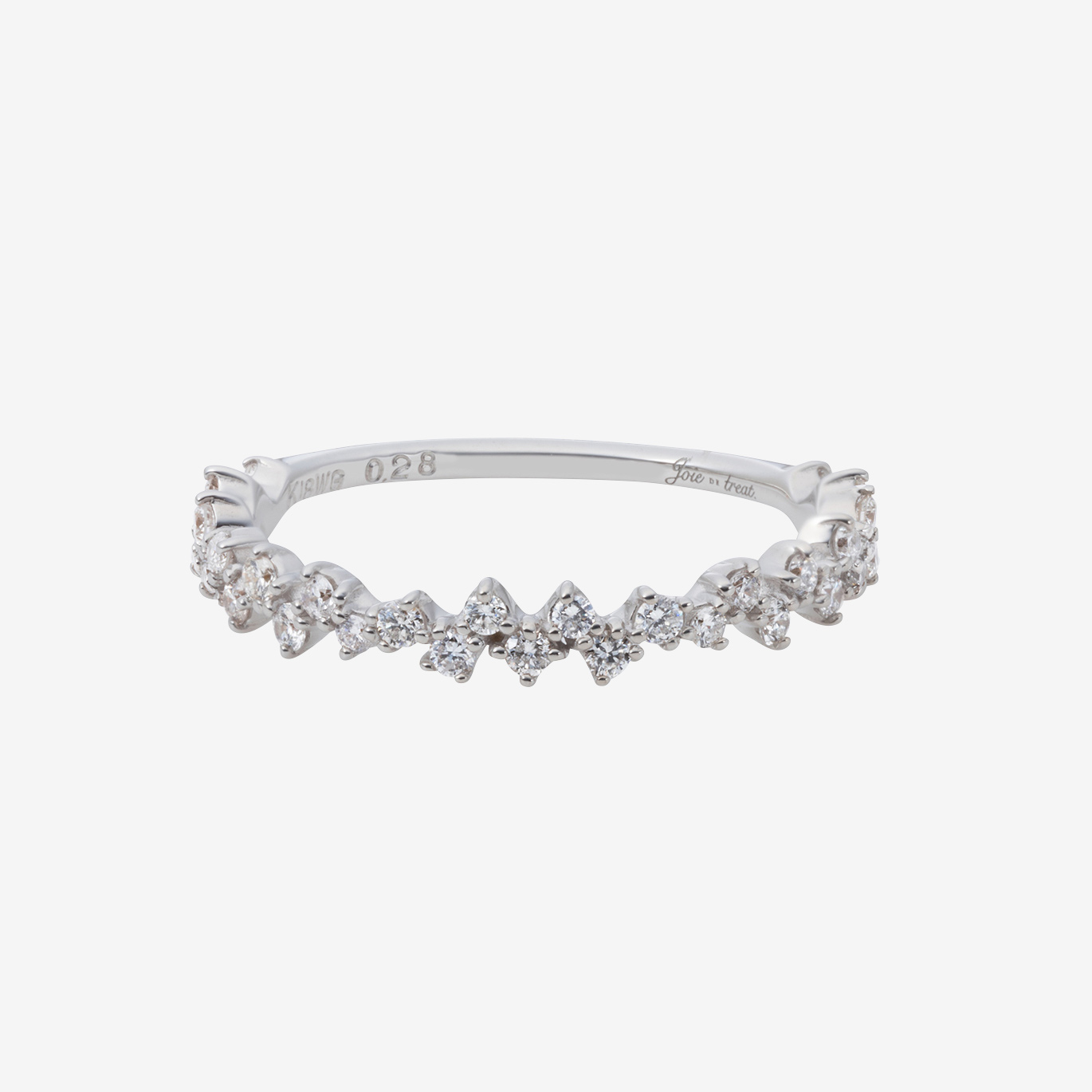 ランダムラインダイヤモンドリング(K18WG) | ジュエリー・アクセサリー