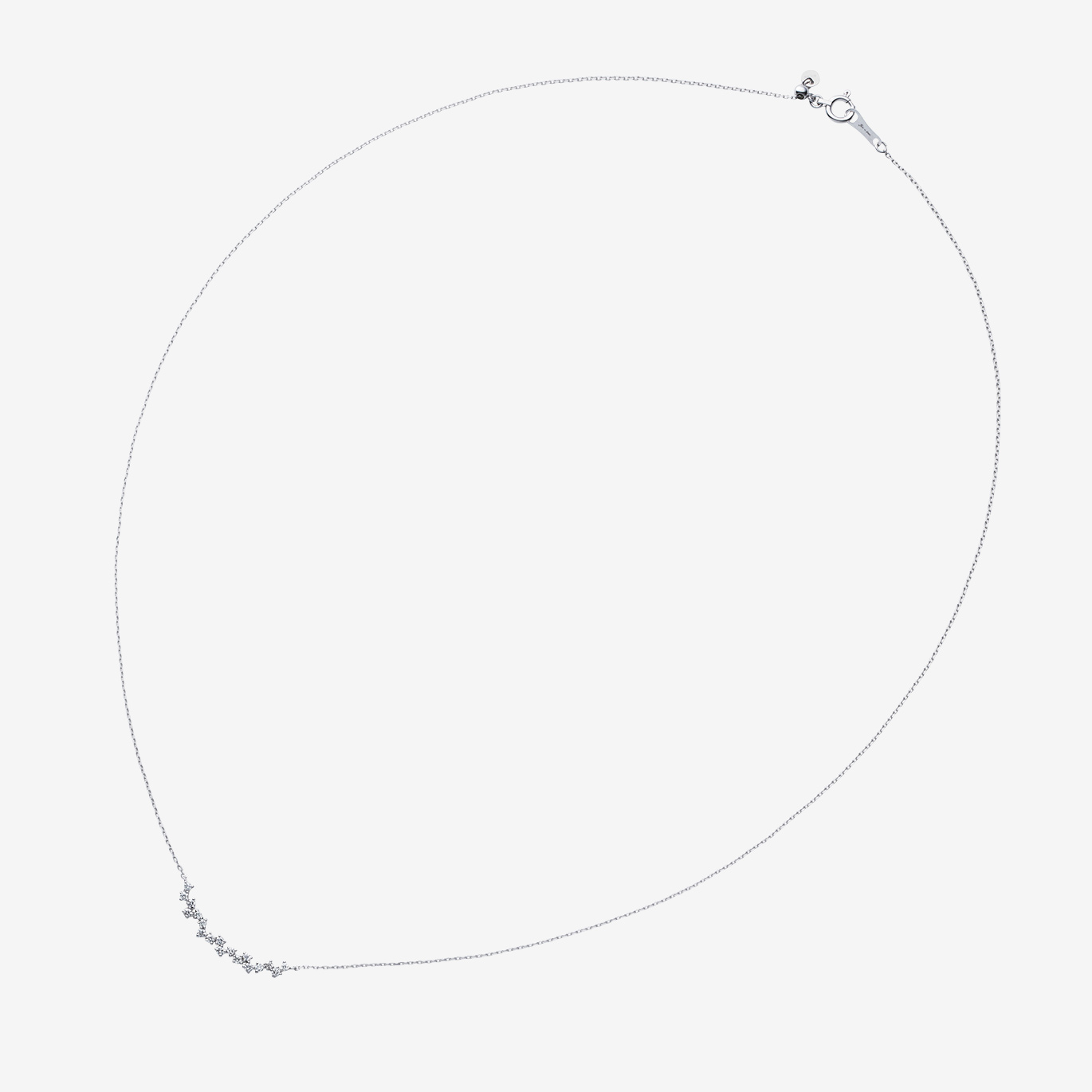 ランダムラインダイヤモンドネックレスL(Pt)