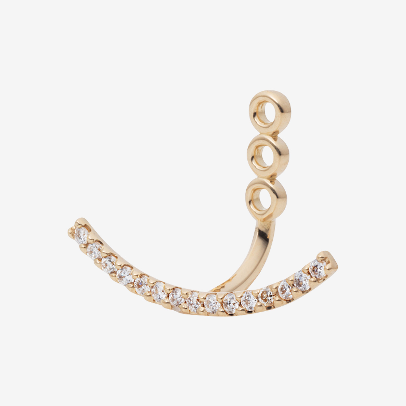 パヴェダイヤモンドピアスチャーム(K18YG)